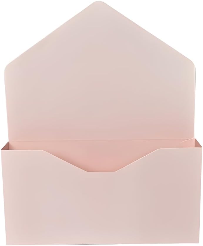 BBJ WRAPS Envelope Flower Boxes for Arrangements Solid Color Korean Floral Box Cardboard Floral Envelope Box Florist Supply, 8.7 x 1.6 x 10.6 Inch - 5 Counts