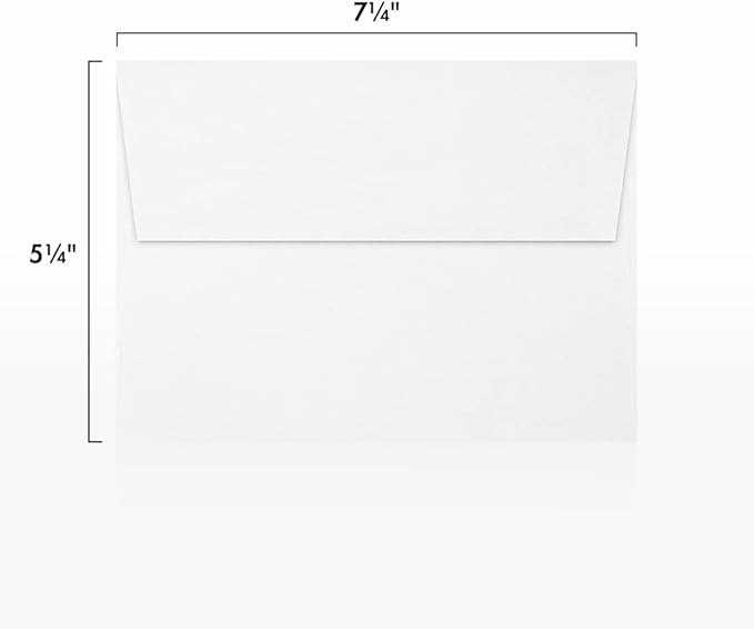 LUXPaper A7 Invitation Envelopes | Peel & Press | 5 1/4" x 7 1/4" | White | 80lb. Text | 100% Recycled | 50 Qty