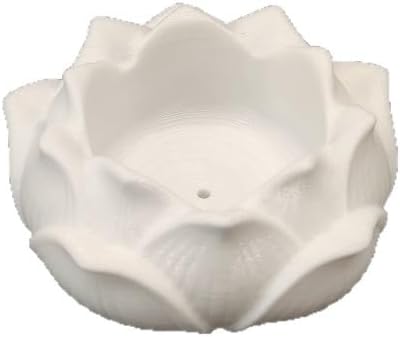 1pc 3D Printed Plastic Lotus Shaped Bowl Candleholder Unique Lotus Design Decorative Tabletop Bowl Candle Holder for Home Dining Room Wedding Party Decoration