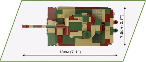cobi musee des blindes collection pz.kpfw. vi tiger showing dimensions