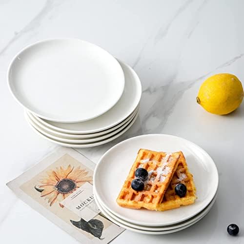 ceramic appetizer plates, 5.6 inch small dessert plates, side view