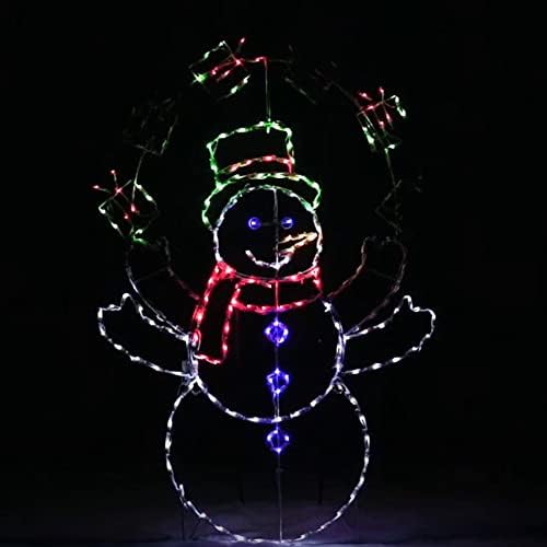 productworks snowman yard decoration - lighted led display on a desk or shelf