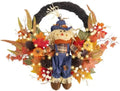 valery madelyn 24" collapsible scarecrow doll fall wreath, main product view