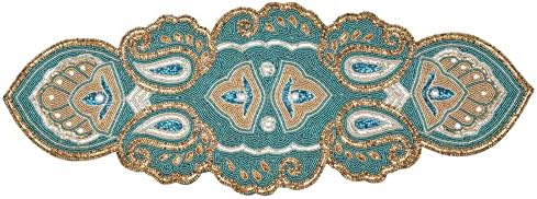 lightnpro beaded christmas table runner 13x36 inch, side view