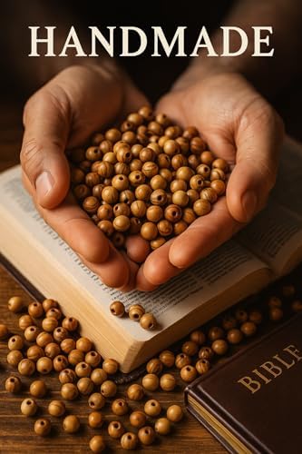 jerusalem olive wood making a rosary beads supplies, close-up detail