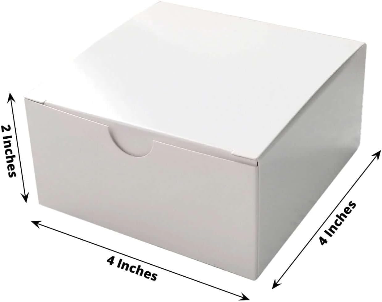 Efavormart 100 Pack 4"x4"x2" White Cake Favor Boxes, Versatile Sturdy Cardstock Candy Treat Gift Boxes for DIY Wedding and Event Decor