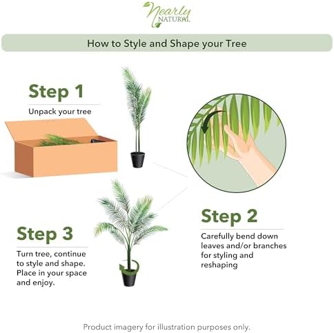 nearly natural 3 ft uv-resistant artificial cycas tree, front angle view