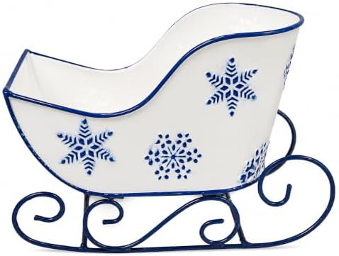 christmas sleigh metal ornament small candy storage gift shown in use
