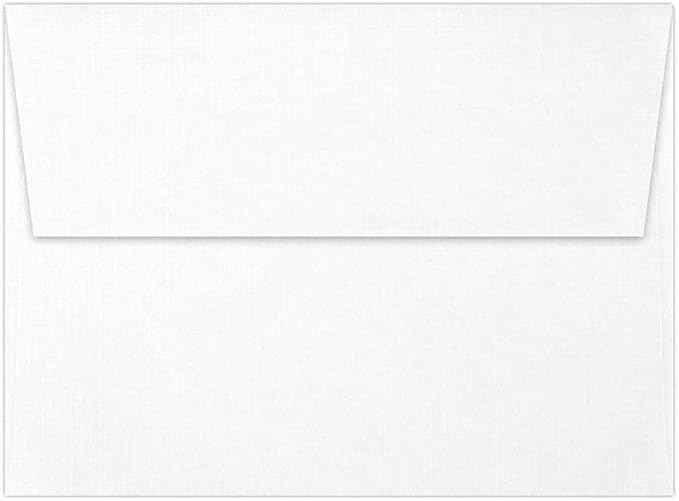 LUXPaper A7 Invitation Envelopes | Peel & Press | 5 1/4" x 7 1/4" | White Linen | 80lb. Text | 50 Qty