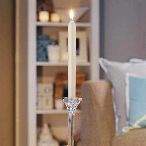 Root Candles 12-Count Unscented Dinner Candles Dripless Beeswax Enhanced Smooth Arista™ Boxed Candle Set, 9-Inch, Ivory