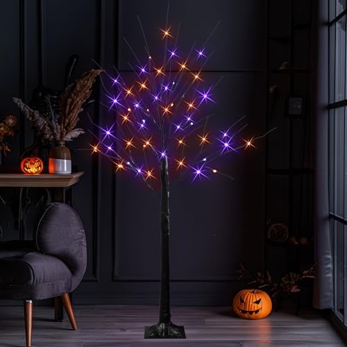 dazzle bright 2 pack halloween lighted up birch on a desk or shelf