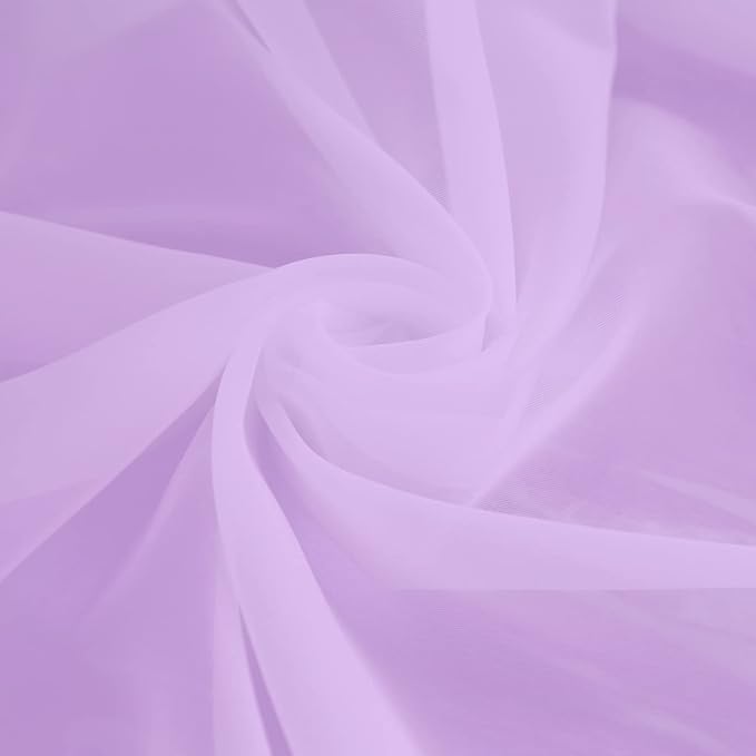 Window Purple Sheer Curtains 84 Inches Long 2 Panels Sheer Curtain Basic Rod Pocket Panel for Bedroom Children Living Room Yard Kitchen (Purple, 52" W x 84" L | 2 pcs)