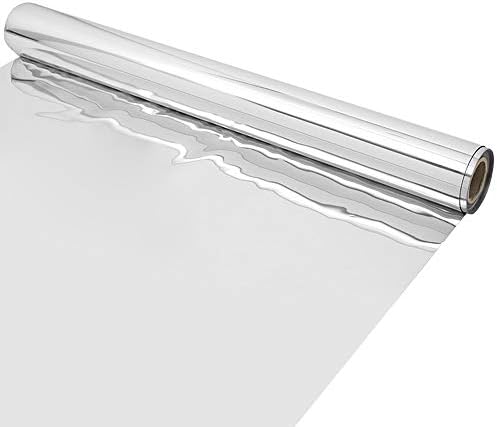 ANMINY Silver Wedding Mirror Aisle Runner, Double Sided, 3.3x65.6Ft