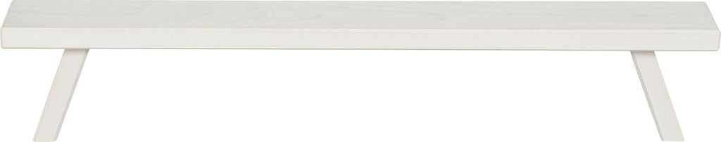 WEIGLA – Candle Arch Stand from The Ore Mountains | White | Erzgebirge Wooden Window Sill Riser | Decorative Beechwood Base for Christmas Candle Arches | Podium for Light Arch | 45 x 7.5 x 11 cm