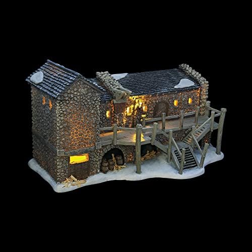 department 56 game of thrones village night's watch on a desk or shelf