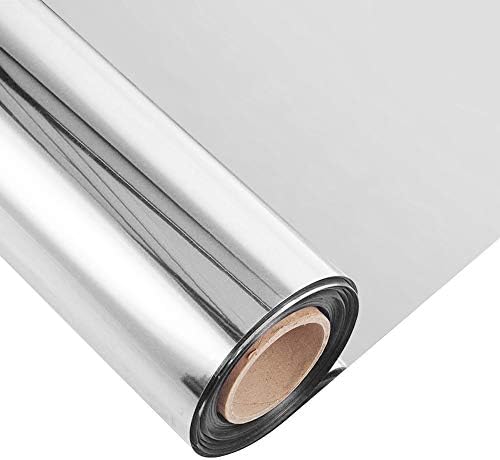 ANMINY Silver Wedding Mirror Aisle Runner, Double Sided, 3.3x65.6Ft
