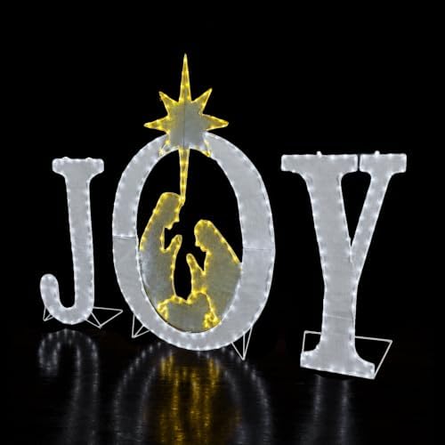 49-inch large outdoor christmas decorations joy lighted sign, view 11