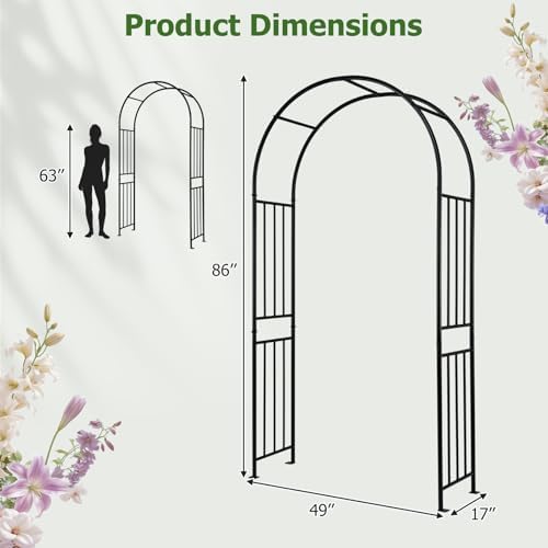 ldaily moccha garden arch arbor trellis, 7.2ft outdoor on a desk or shelf