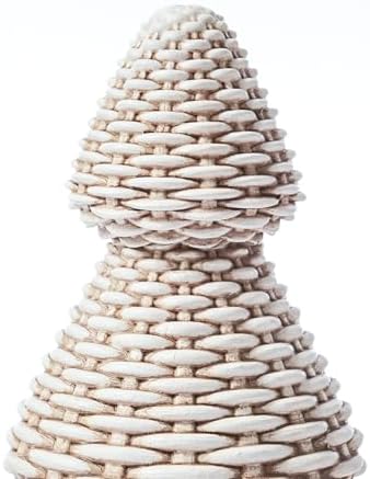 dn deconation white christmas tree figurines, natural rattan, package contents