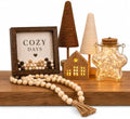 farmhouse home decor set, glass star fairy light, main product view