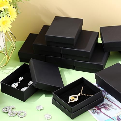 sasylvia 72 pcs jewelry boxes with cushion storage showing dimensions