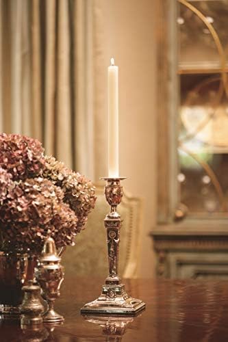 Root Candles 12-Count Unscented Dinner Candles Dripless Beeswax Enhanced Timberline™ Arista™ Boxed Candle Set, 9-Inch, Ivory
