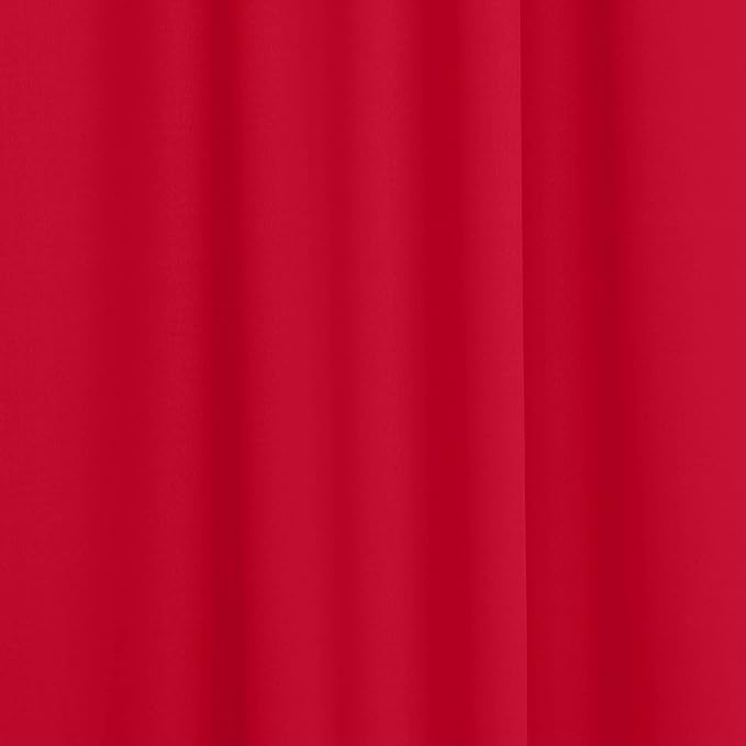 AK TRADING CO. 10 feet x 10 feet Polyester Backdrop Drapes Curtains Panels with Rod Pockets - Wedding Ceremony Party Home Window Decorations - RED (DRAPE-5x10-RED) (Pack of 24)