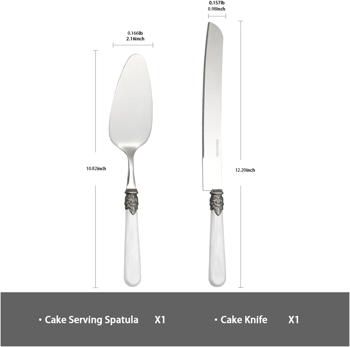 2-piece Cake Knife and Serve Set, Fancy Hand Craft Italian Design, Vintage Pi...