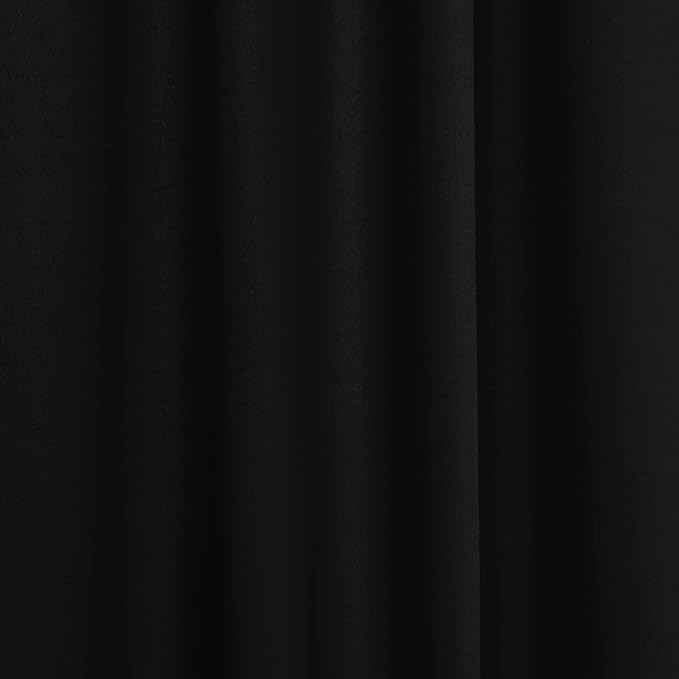 AK TRADING CO. 10 feet x 8 feet IFR Polyester Backdrop Drapes Curtains Panels with Rod Pockets - Wedding Ceremony Party Home Window Decorations - Black