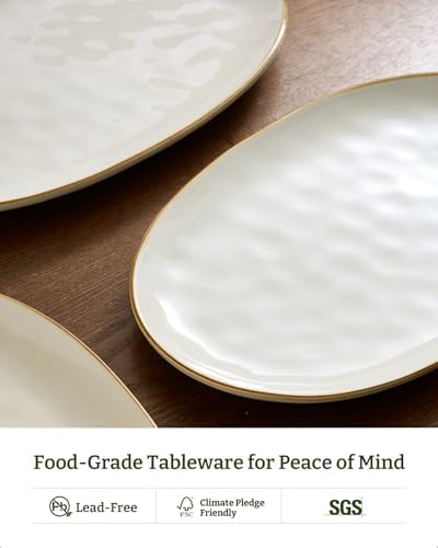 famiware serving platters set of 3 sizes showing dimensions