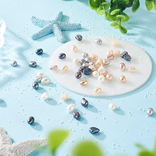 beadthoven 100pcs natural freshwater pearl beads 4-6mm mix, close-up detail