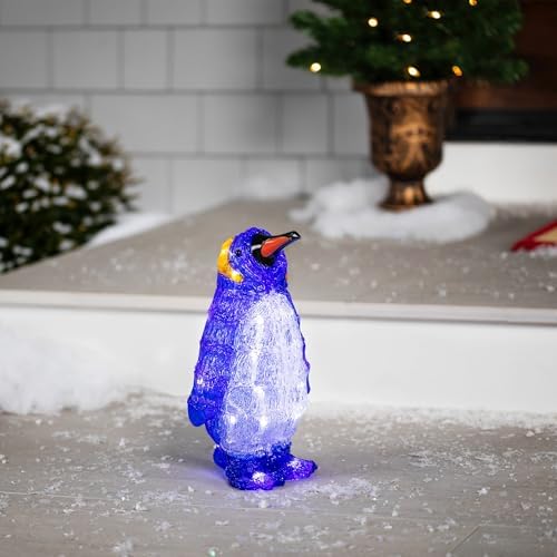 northlight lighted commercial grade acrylic penguin christmas display shown in use