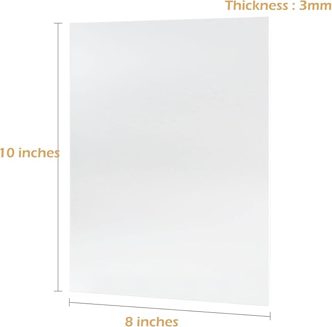 JINMURY Acrylic Sheets, 5 Pack 8x10 Inch Frosted 1/8 Inch Thick Decorative Signage, Perfect for Signage and Craft Projects