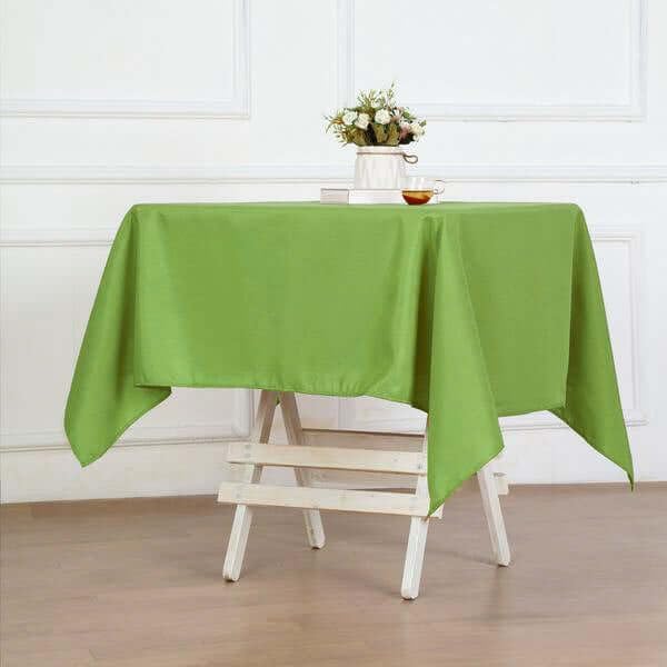 Efavormart 54x54 Lime Green Wholesale Linens Seamless Polyester Square Linen Tablecloth for Wedding Banquet Party Restaurant