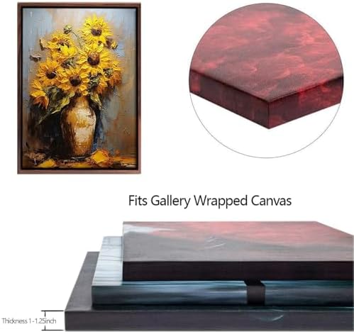 floating frames for canvas, wood-look frames for 1.25", package contents