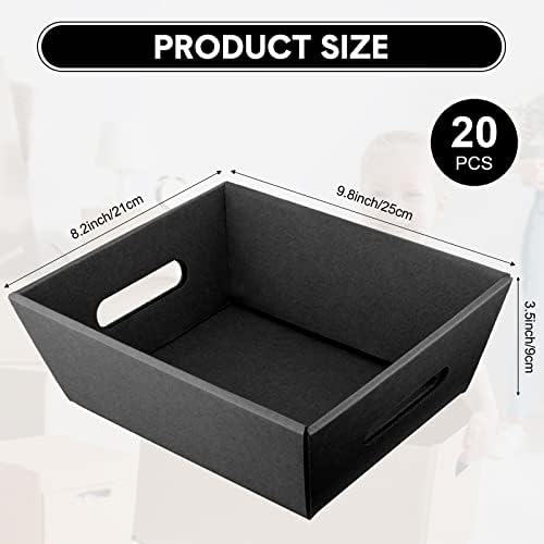 fainne 20 pcs gift baskets empty with handles, close-up detail