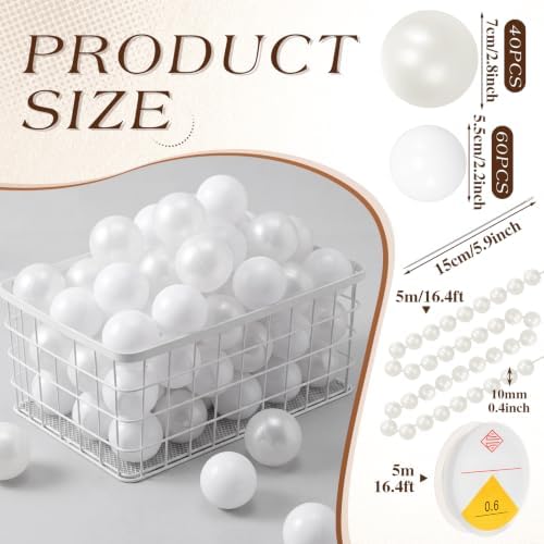 quick link pearl ball garland with 16.4ft pearl shown in use