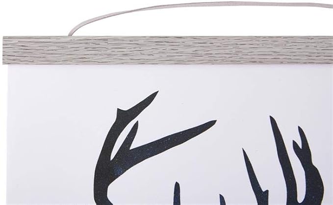 Magnetic Poster Hanger, 40x27 40x30 40x60 Poster Frame Wood Wooden Magnet Print Posters Dowel Scroll Hanger Hangers Hanging Kit for Walls Map Canvas Artwork (Grey, 40")