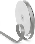 5/8 Inch 100 Yards Satin Ribbon Silver, Solid Color Fabric Ribbon for Gift Wrapping, Wedding, Polyester Gift Ribbon for Birthday Party Decoration, Craft, Hair, Floral, Sewing