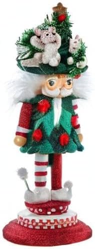 14-inch hollywood cats in tree hat nutcracker, side view