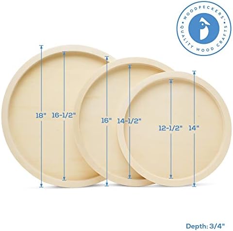circle wood sign blank 16 inch diameter, pack, side view