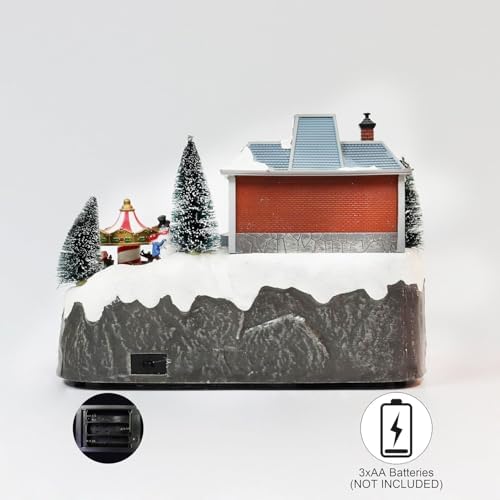 moments in time animated moving train carousel musical on a desk or shelf