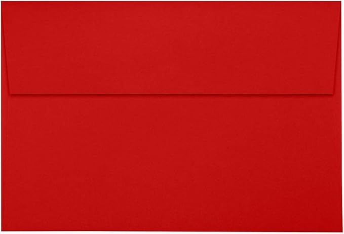 LUXPaper A10 Invitation Envelopes | Peel & Press | 6" x 9 1/2" | Ruby Red | 80lb. Text | 50 Qty