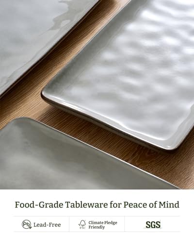 famiware serving platters set of 3 sizes showing dimensions