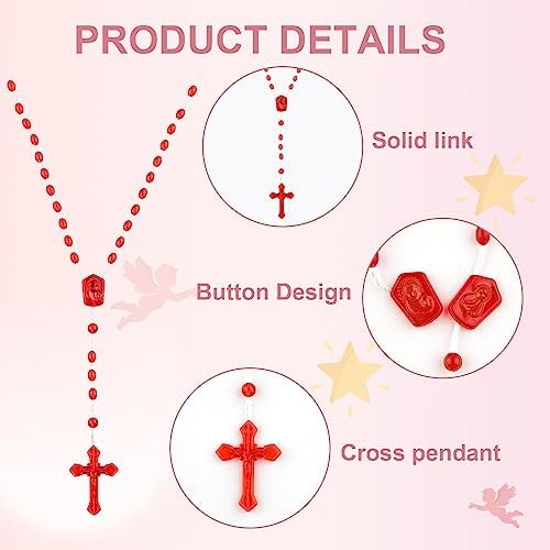zyflsq bulk plastic rosary beads catholic 100 pack, close-up detail
