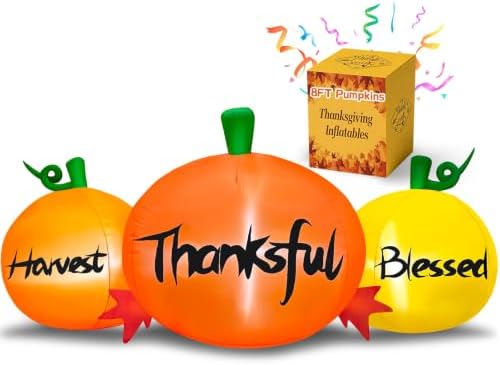 danxilu 8 ft fall pumpkin trio inflatable thanksgiving, view 9