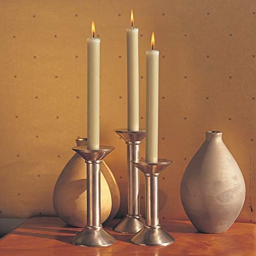Root Candles 12-Count Unscented Dinner Candles Dripless Beeswax Enhanced Smooth Arista™ Boxed Candle Set, 9-Inch, Ivory