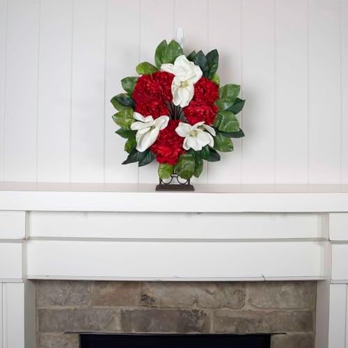 fireplace mantel wreath hanger, adjustable height christmas wreath, view 9