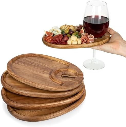 picnic time wine appetizer plates, set of 4, main product view