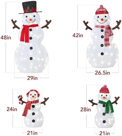 best choice products 4ft 4-piece 2d lighted christmas on a desk or shelf